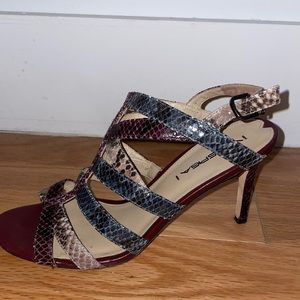Via Spiga - snake skin strap it heels